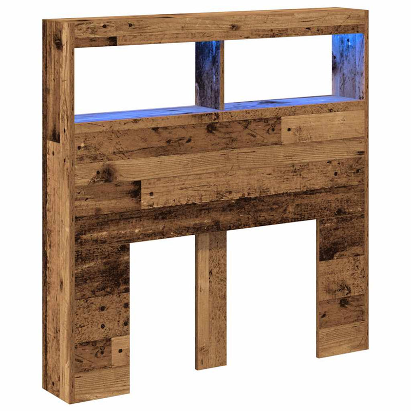 vidaXL antik fa áthidalószekrény LED-világítással 100 x 17 x 102 cm