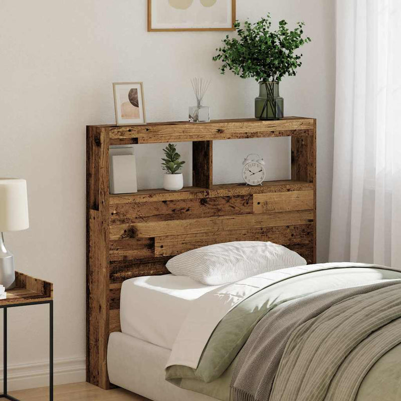 vidaXL antik fa áthidalószekrény LED-világítással 100 x 17 x 102 cm