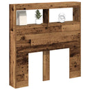 vidaXL antik fa áthidalószekrény LED-világítással 100 x 17 x 102 cm