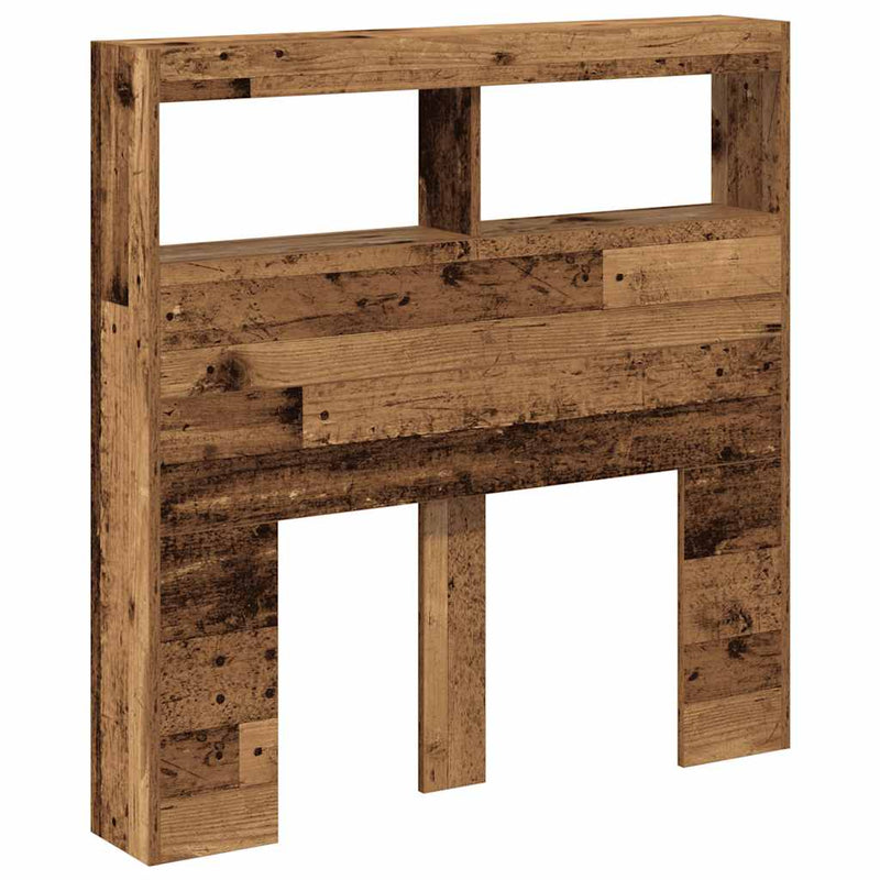 vidaXL antik fa áthidalószekrény LED-világítással 100 x 17 x 102 cm