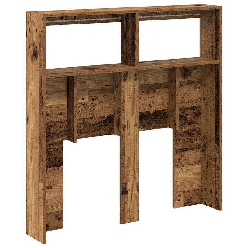 vidaXL antik fa áthidalószekrény LED-világítással 100 x 17 x 102 cm