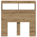 vidaXL kézműves tölgy áthidalószekrény LED-ekkel 100 x 17 x 102 cm