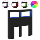 vidaXL fekete tölgy színű áthidalószekrény LED-ekkel 100 x 17 x 102 cm