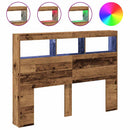 vidaXL antik fa áthidalószekrény LED-világítással 140 x 17 x 102 cm