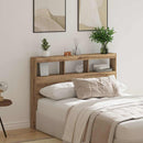 vidaXL kézműves tölgy áthidalószekrény LED-ekkel 140 x 17 x 102 cm