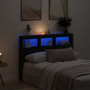 vidaXL fekete tölgy színű áthidalószekrény LED-ekkel 140 x 17 x 102 cm