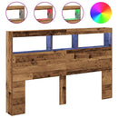 vidaXL antik fa áthidalószekrény LED-világítással 160 x 17 x 102 cm