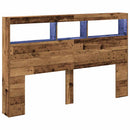 vidaXL antik fa áthidalószekrény LED-világítással 160 x 17 x 102 cm