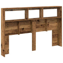 vidaXL antik fa áthidalószekrény LED-világítással 160 x 17 x 102 cm