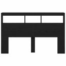 vidaXL fekete tölgy színű áthidalószekrény LED-ekkel 160 x 17 x 102 cm