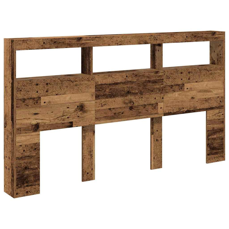 vidaXL antik fa áthidalószekrény LED-világítással 180 x 17 x 102 cm