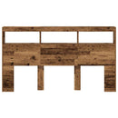 vidaXL antik fa áthidalószekrény LED-világítással 180 x 17 x 102 cm