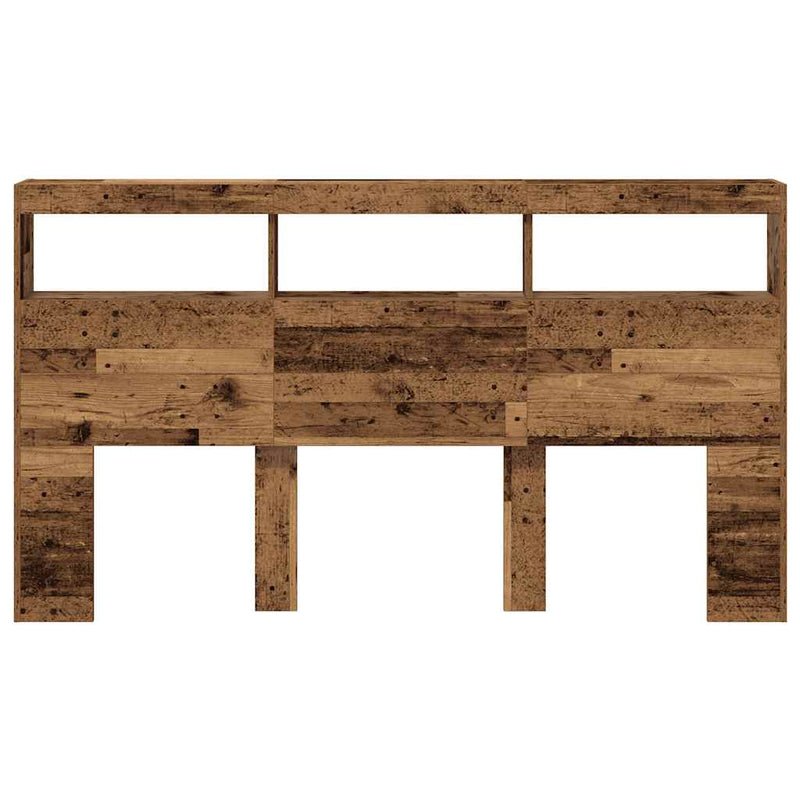 vidaXL antik fa áthidalószekrény LED-világítással 180 x 17 x 102 cm