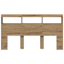 vidaXL kézműves tölgy áthidalószekrény LED-ekkel 180 x 17 x 102 cm