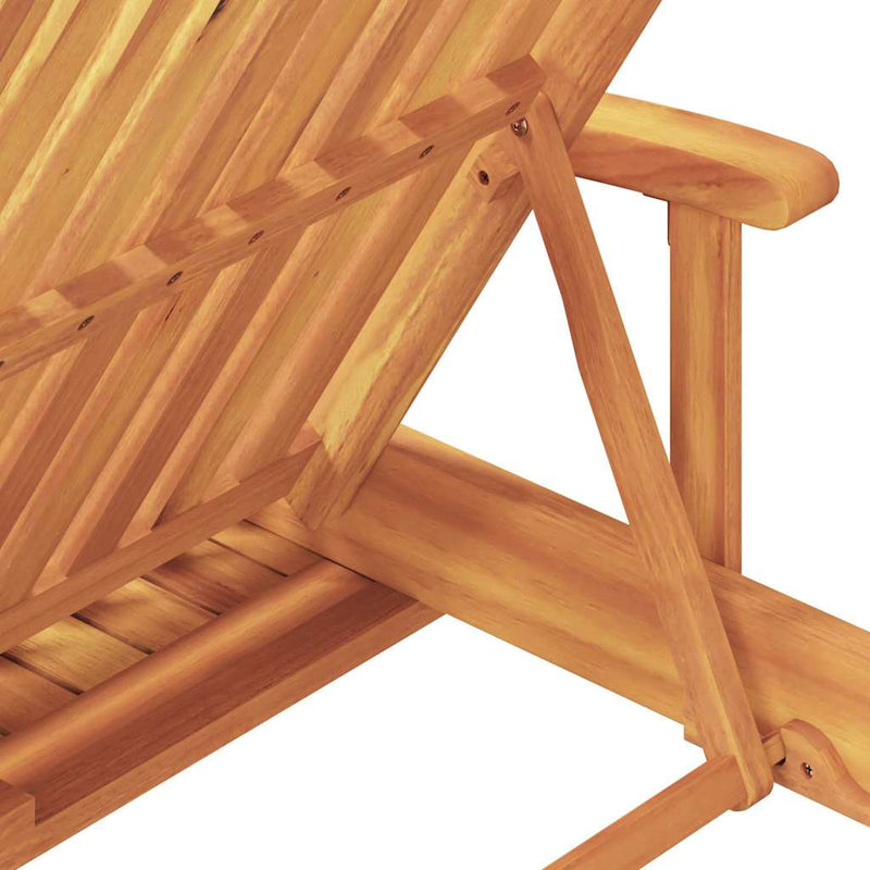 vidaXL Napozó párnával 1-személy Tópszínű 200 x 67 x 84cm Tömör akácfa