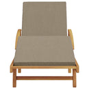 vidaXL Napozó párnával 1-személy Tópszínű 200 x 67 x 84cm Tömör akácfa