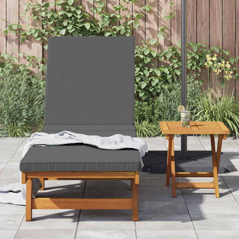 vidaXL Napozó párnával 1-személy Barna 63 x 199 x 85cm Tömör akácfa