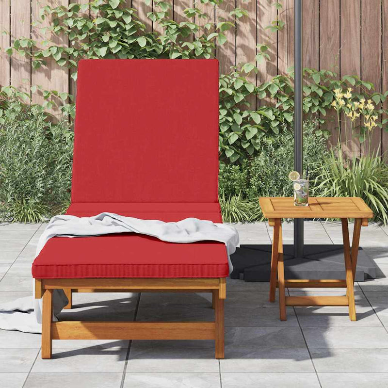 vidaXL Napozó párnával 1-személy Barna 63 x 199 x 85cm Tömör akácfa
