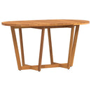 vidaXL tömör akácfa kerti étkezőasztal ovális 150 x 90 x 75 cm