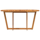 vidaXL tömör akácfa kerti étkezőasztal ovális 150 x 90 x 75 cm