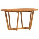 vidaXL tömör akácfa kerti étkezőasztal ovális 150 x 90 x 75 cm