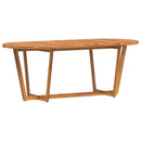 vidaXL ovális kerti étkezőasztal 200 x 90 x 75 cm tömör akácfa