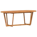 vidaXL ovális kerti étkezőasztal 200 x 90 x 75 cm tömör akácfa