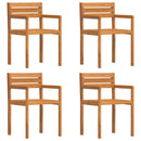 vidaXL 4 db tömör akácfa kerti szék 50 x 53 x 80 cm