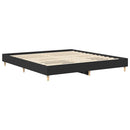 vidaXL fekete szerelt fa ágykeret matrac nélkül 200 x 200 cm