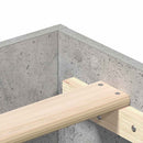 vidaXL betonszürke szerelt fa ágykeret matrac nélkül 200 x 200 cm