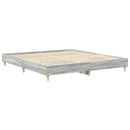 vidaXL sonoma tölgyszínű szerelt fa ágykeret matrac nélkül 200x200 cm