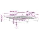 vidaXL sonoma tölgyszínű szerelt fa ágykeret matrac nélkül 200x200 cm