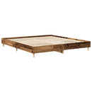 vidaXL antik fa szerelt fa ágykeret matrac nélkül 200x200 cm