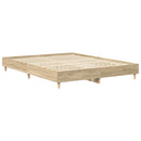vidaXL sonoma tölgy színű szerelt fa ágykeret matrac nélkül 150x200 cm