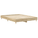 vidaXL sonoma tölgy színű szerelt fa ágykeret matrac nélkül 150x200 cm
