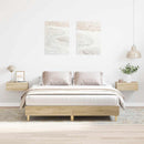vidaXL sonoma tölgy színű szerelt fa ágykeret matrac nélkül 150x200 cm