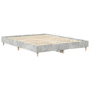 vidaXL betonszürke szerelt fa ágykeret matrac nélkül 150 x 200 cm