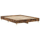 vidaXL füstös tölgy színű szerelt fa ágykeret matrac nélkül 150x200 cm