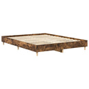 vidaXL füstös tölgy színű szerelt fa ágykeret matrac nélkül 150x200 cm