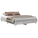 vidaXL sonoma tölgyszínű szerelt fa ágykeret matrac nélkül 150x200 cm