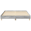 vidaXL sonoma tölgyszínű szerelt fa ágykeret matrac nélkül 150x200 cm
