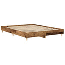 vidaXL antik fa szerelt fa ágykeret matrac nélkül 150x200 cm