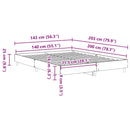 vidaXL fekete szerelt fa ágykeret matrac nélkül 140 x 200 cm