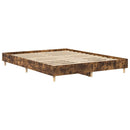 vidaXL füstös tölgy színű szerelt fa ágykeret matrac nélkül 140x200 cm