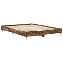 vidaXL füstös tölgy színű szerelt fa ágykeret matrac nélkül 140x200 cm