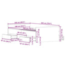 vidaXL antik fa szerelt fa ágykeret matrac nélkül 100x200 cm
