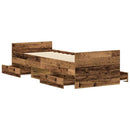 vidaXL antik fa szerelt fa ágykeret matrac nélkül 90x190 cm