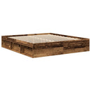 vidaXL antik fa szerelt fa ágykeret matrac nélkül 200x200 cm