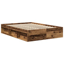 vidaXL antik fa szerelt fa ágykeret matrac nélkül 140x190 cm