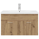 vidaXL kézműves mosogatószekrény beépített medencével és csapteleppel